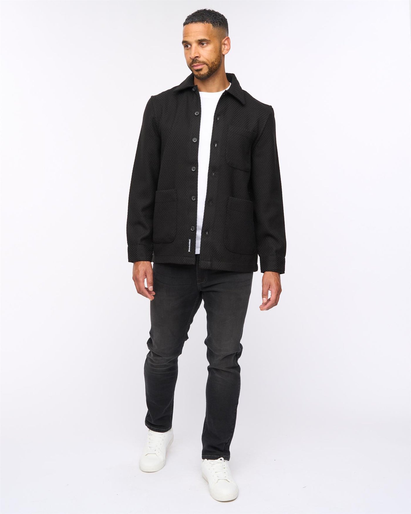 Haynerson Textured Overshirt Black