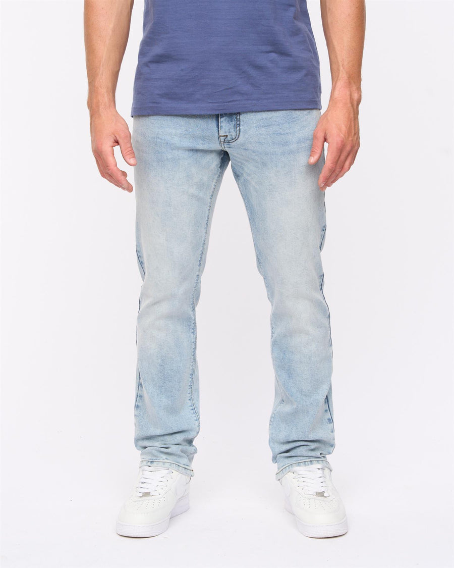 Crosshatch Mens Cadman Straight Jeans Light Wash