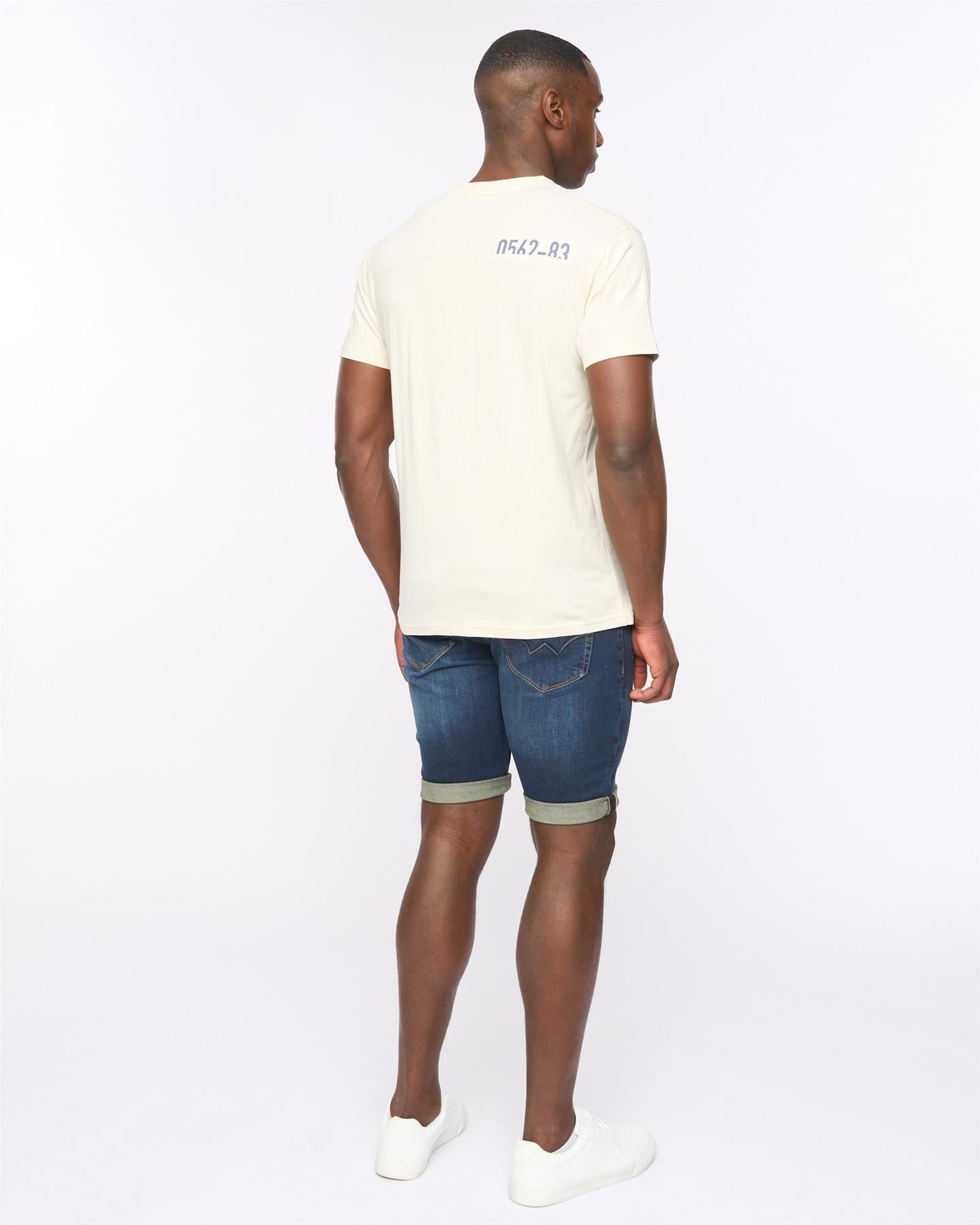 Mens Seamtext T-Shirt Off White