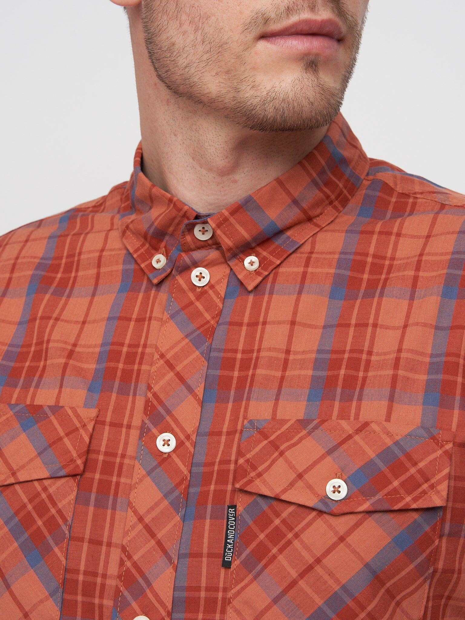 Femington Short Sleeve Shirt Red Check