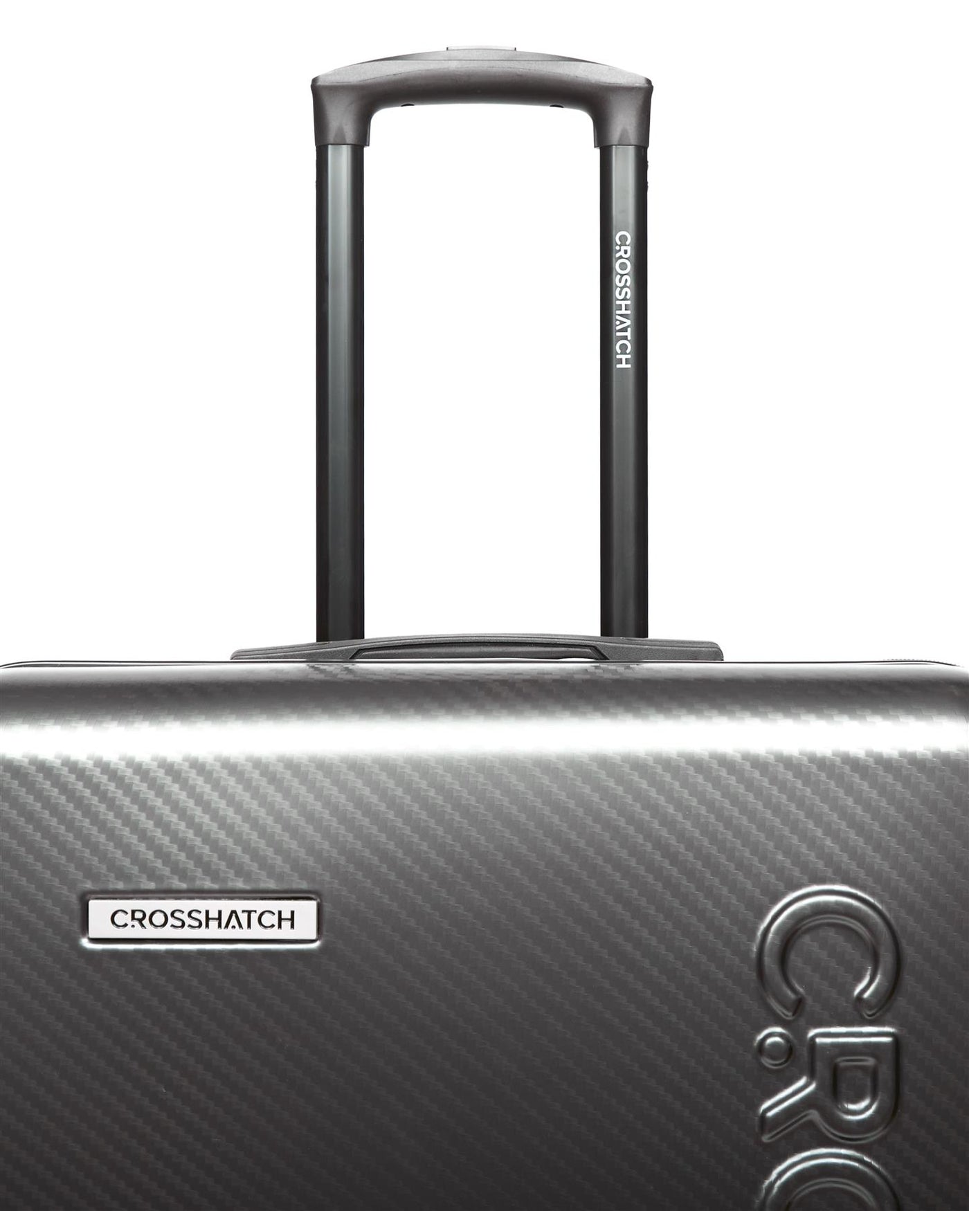 Mens Escapade Embossed Suitcase 3pk Charcoal