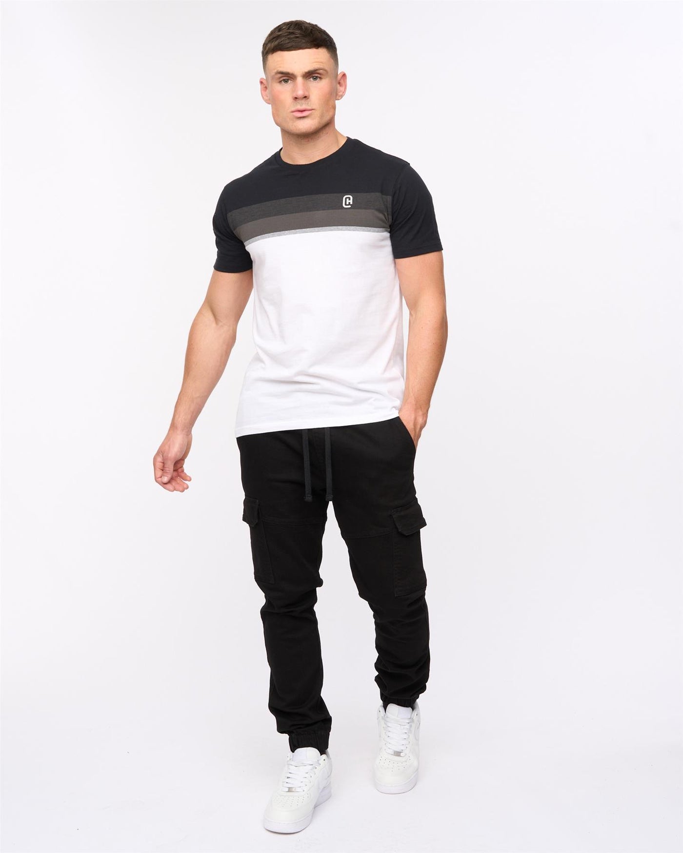 Malimore Cargo Cuff Jeans Solid Black