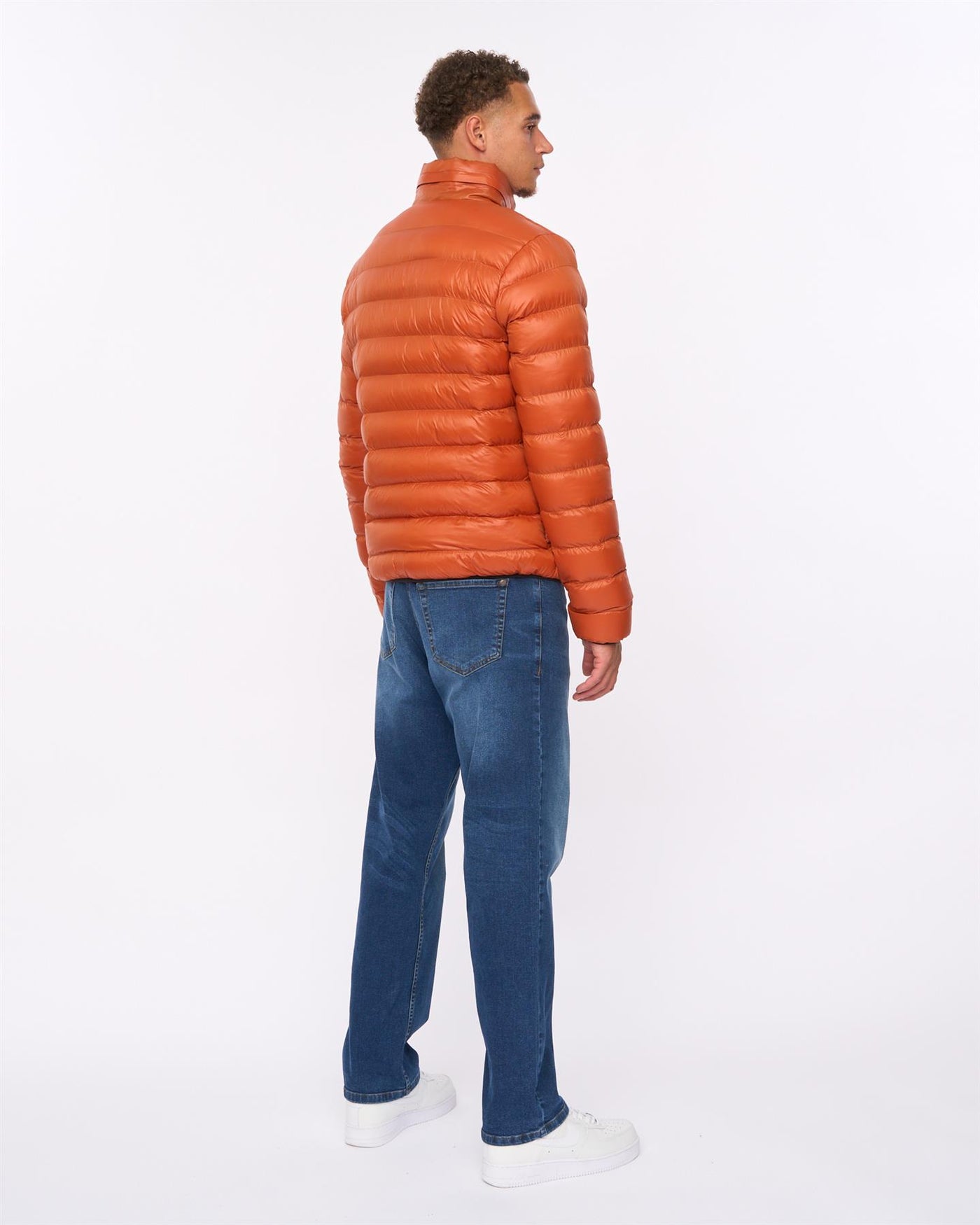 Mens Shemmy Two Quilted Jacket Orange