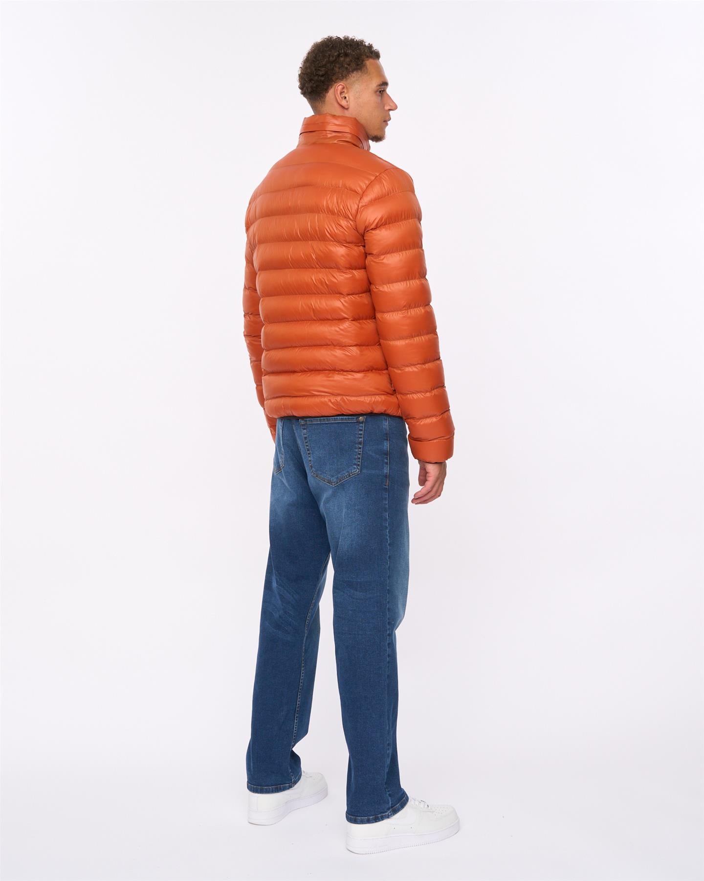 Mens Shemmy Two Quilted Jacket Orange