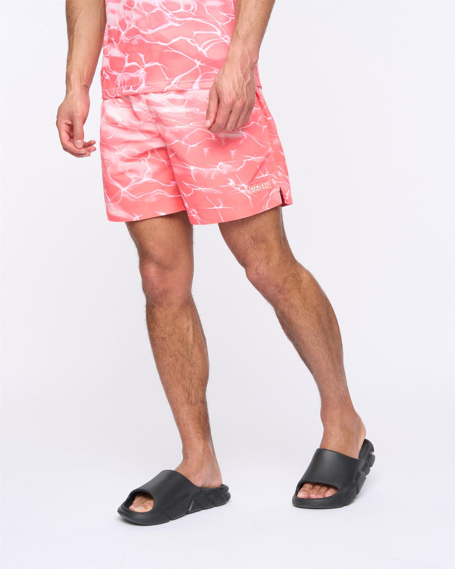 Mens Henpool Swim Shorts Coral