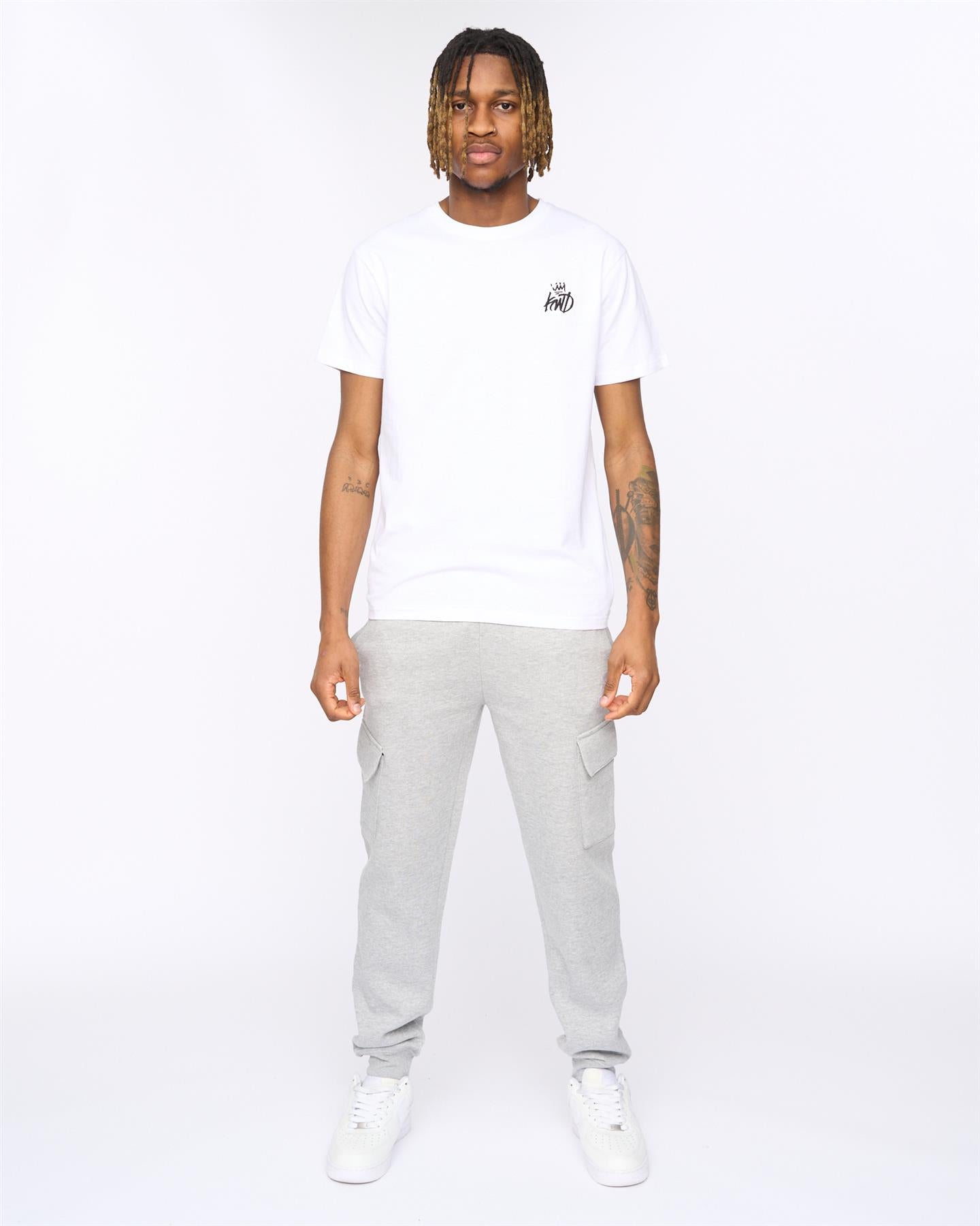Mens Crosby Cargo Joggers Grey Marl