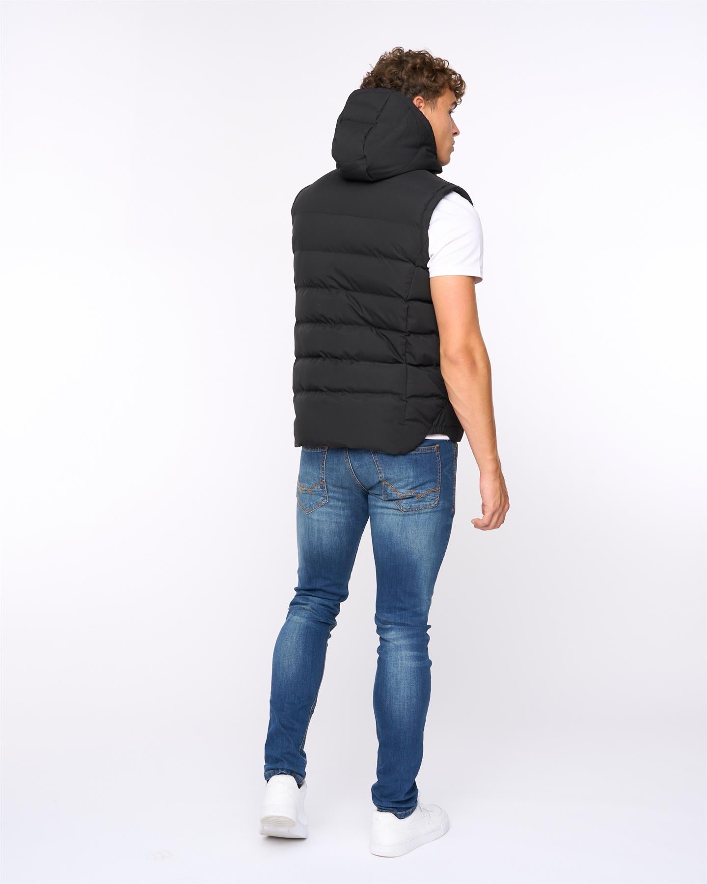 Mens Kampleys Embossed Gilet Black