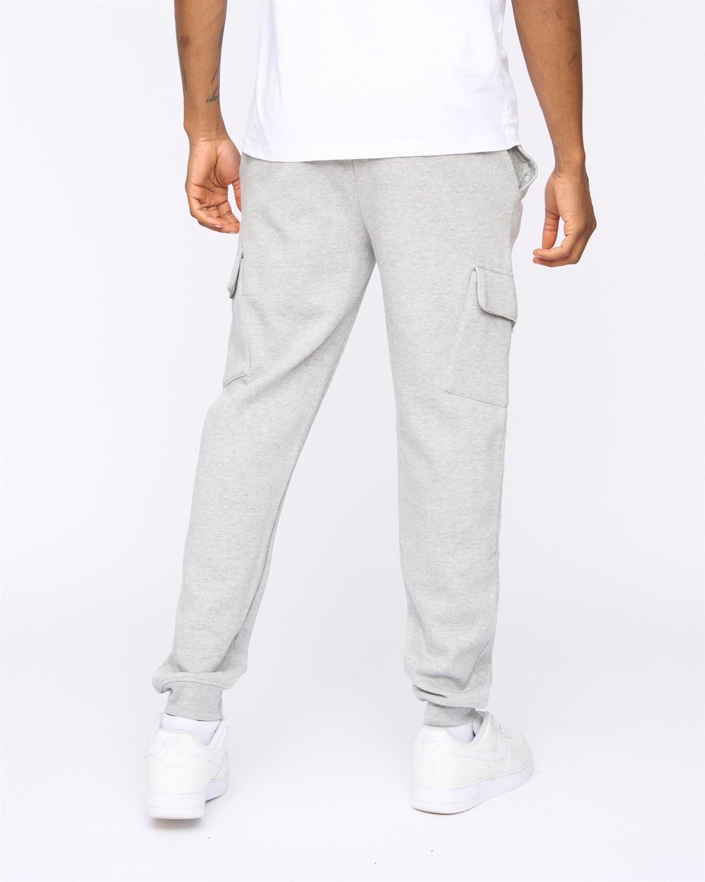 Mens Crosby Cargo Joggers Grey Marl