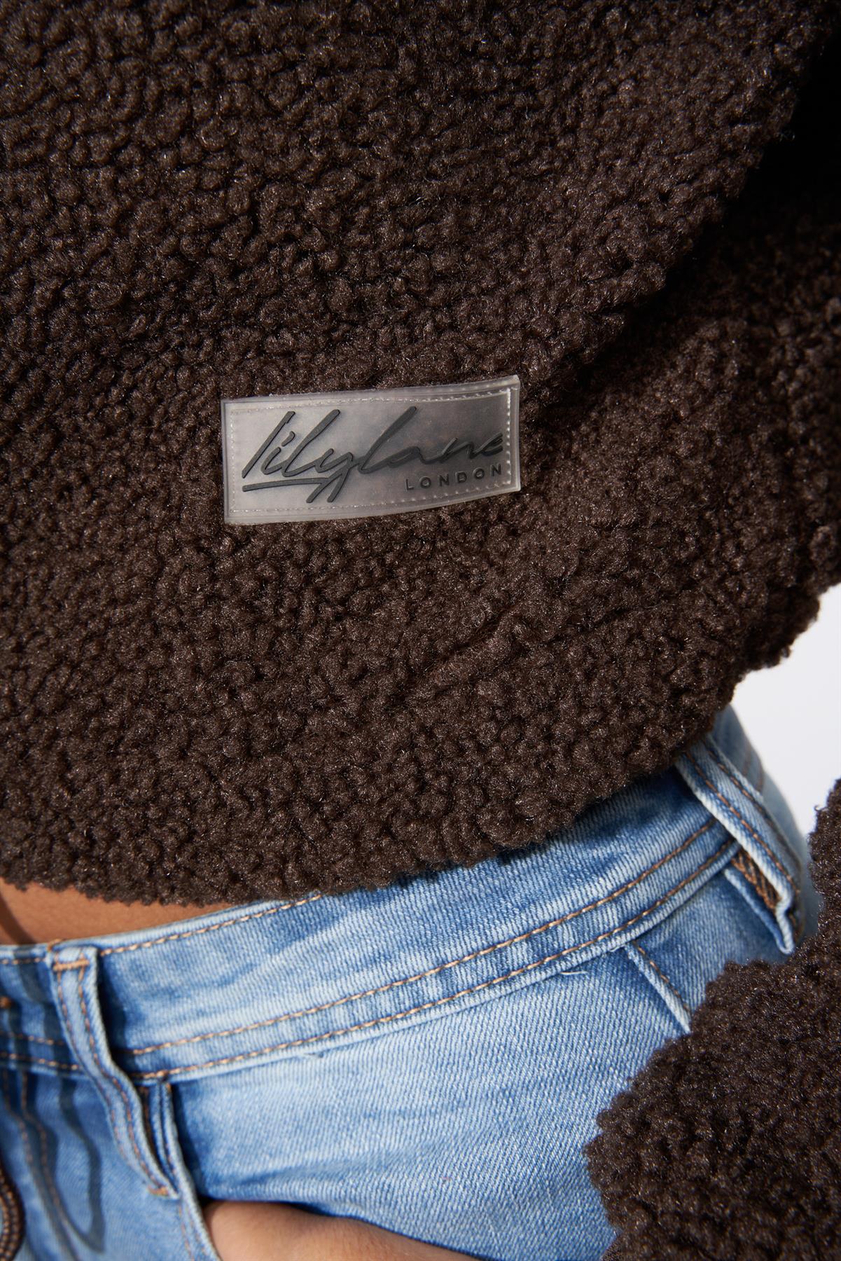 Ladies Lily Lane Kimora Borg Funnel Top Brown