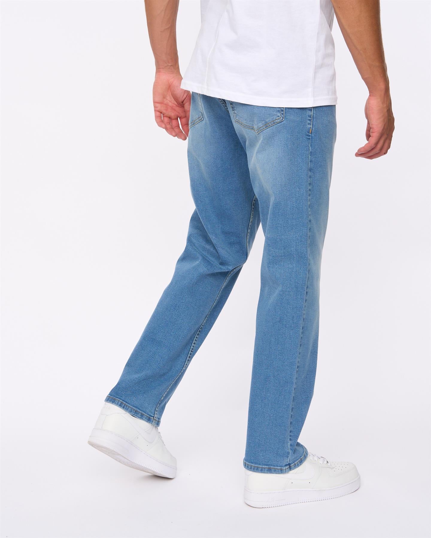 Mens Rushawn Relaxed Fit Jeans Light Wash