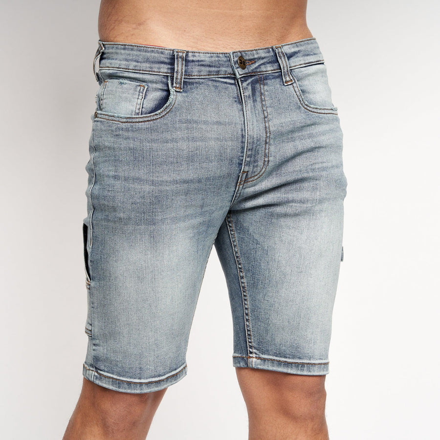 Carpenter Denim Shorts Vintage Blue Wash