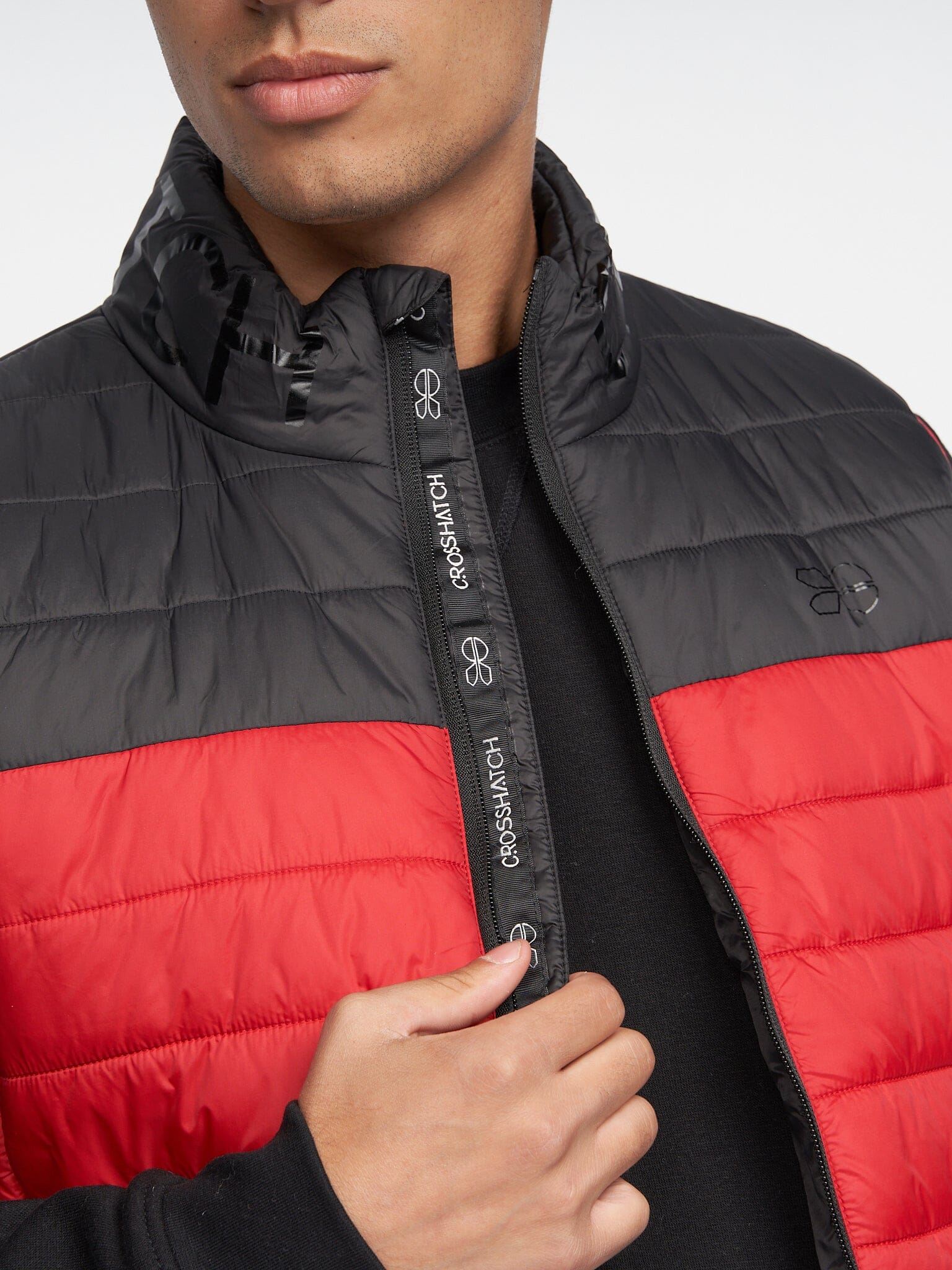 Presnell High Neck Gilet Red
