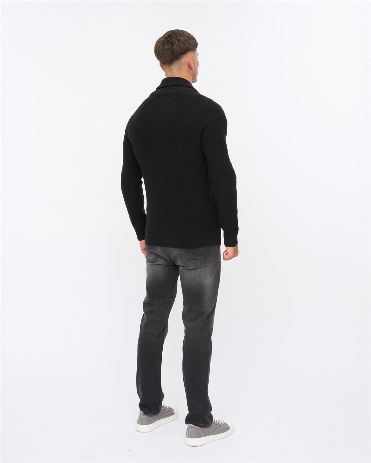 Mens Venosa Shawl Cardigan Black