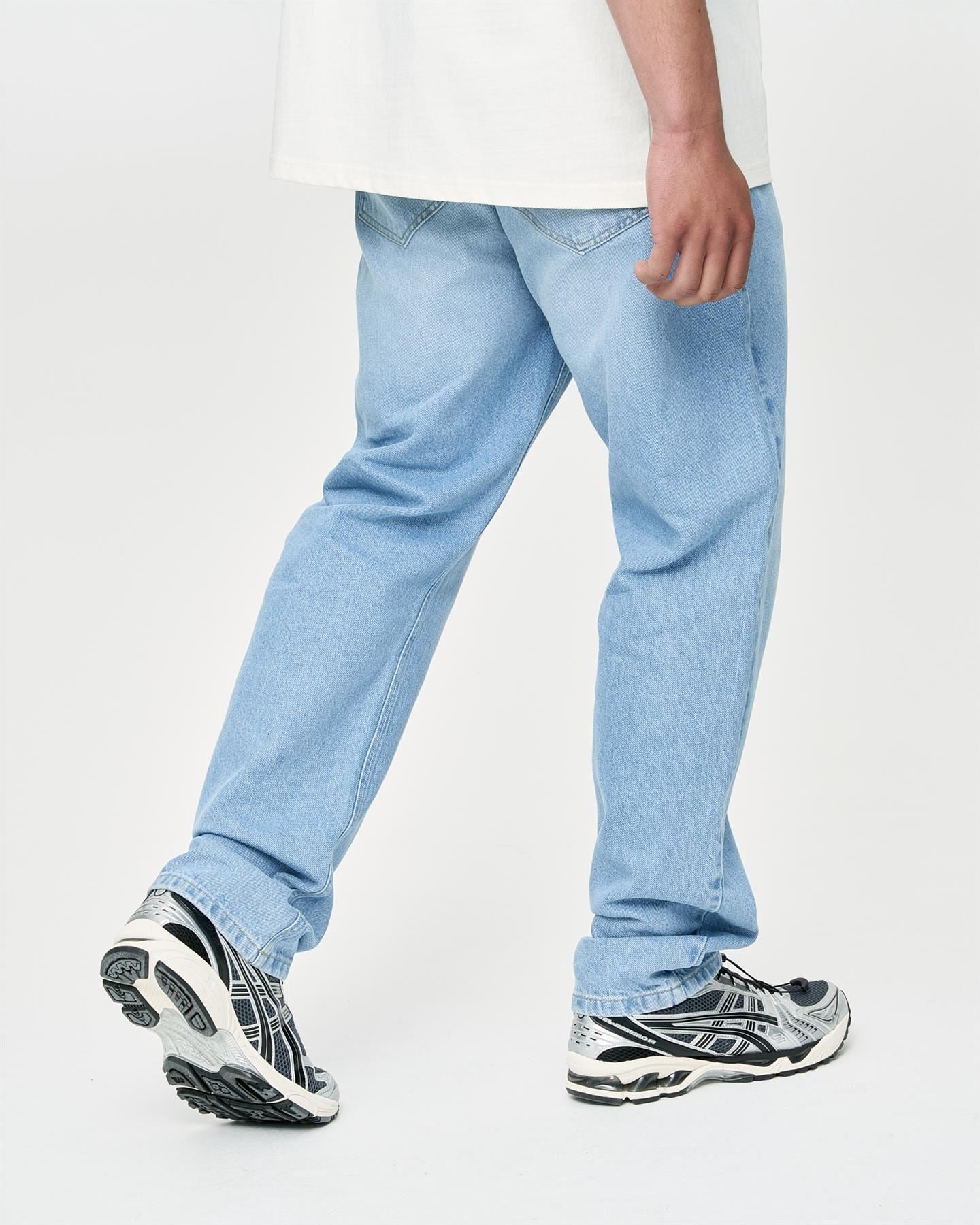 Mens Studio Dee Baggy Jeans Light Wash
