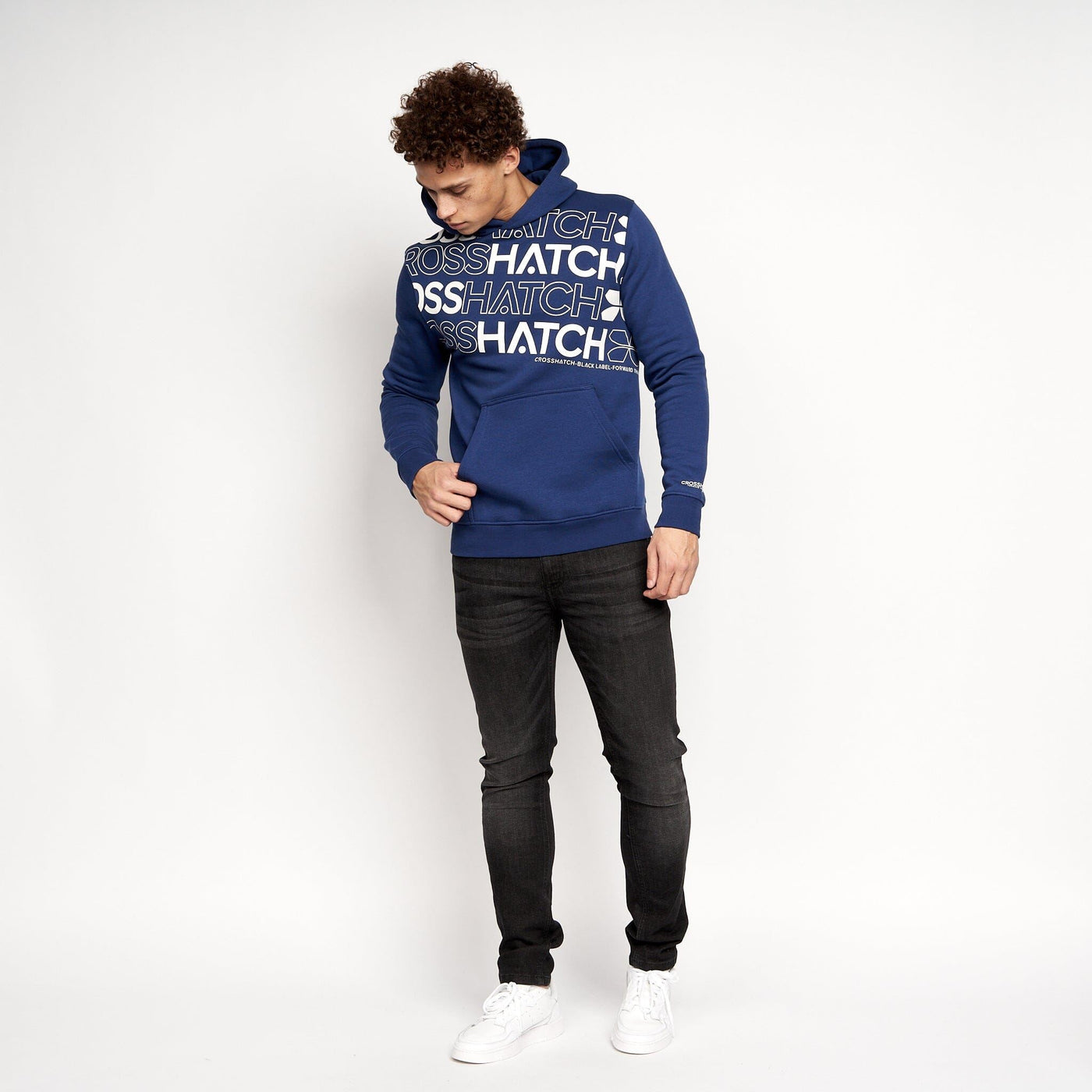 Mens Hensal Hoodie 2pk Navy/White