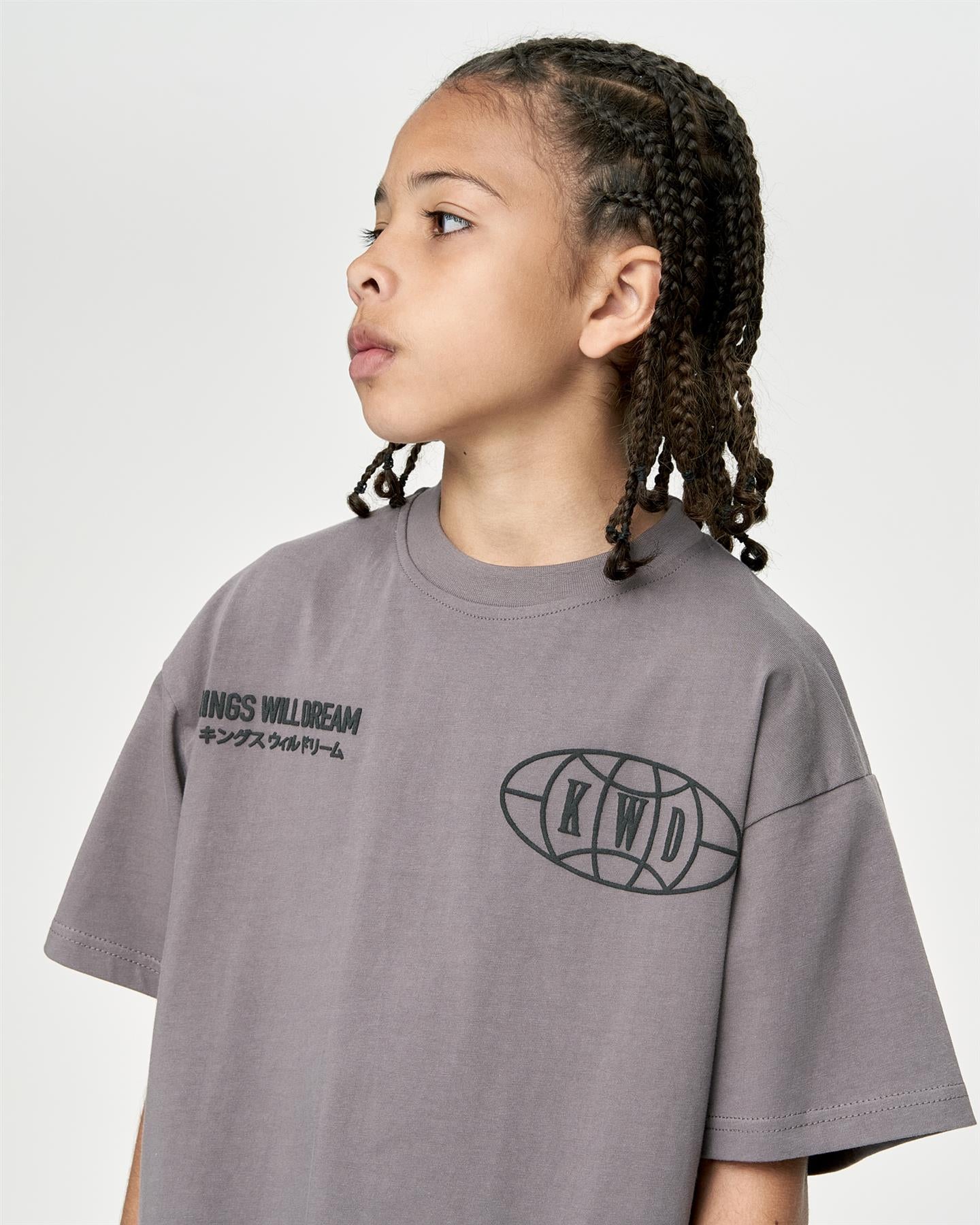 Kids Boys Studio Duo Line T-Shirt Grey
