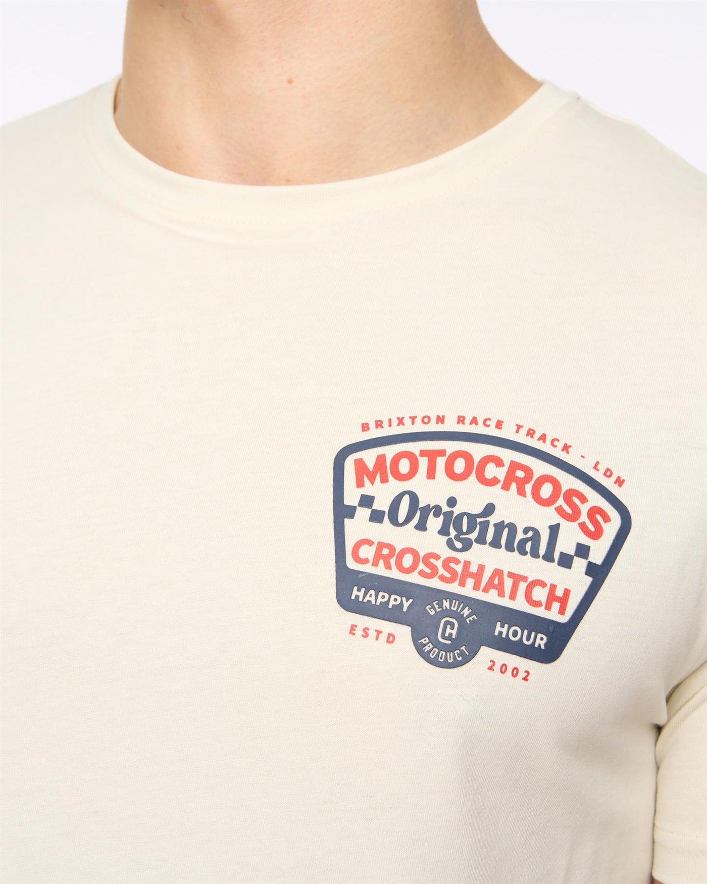 Mens Motocross T-Shirt Off White