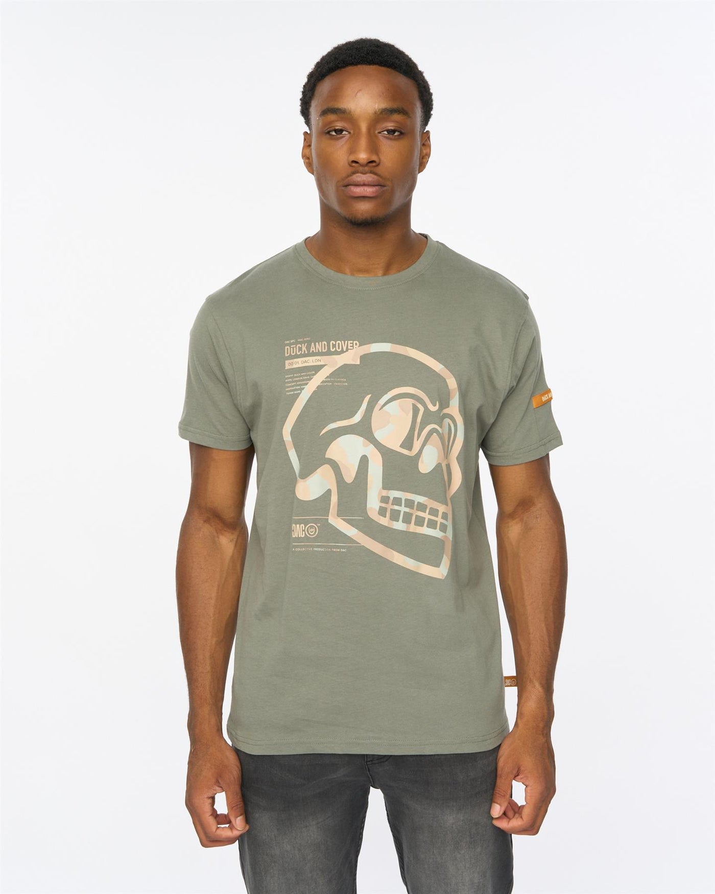 Mens Skullmatic T-Shirt Dark Olive