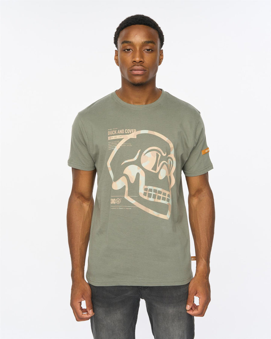 Mens Skullmatic T-Shirt Dark Olive