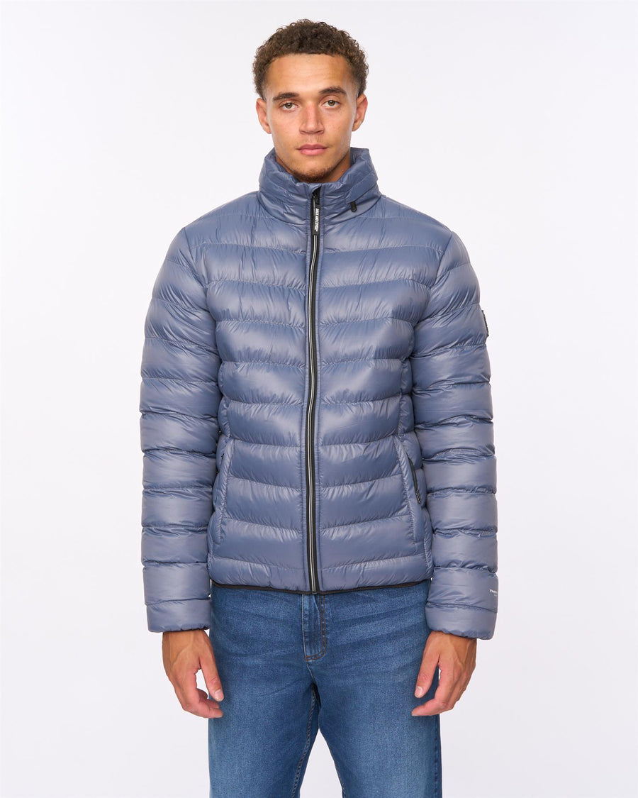 Mens Shemmy Two Quilted Jacket Denim Blue