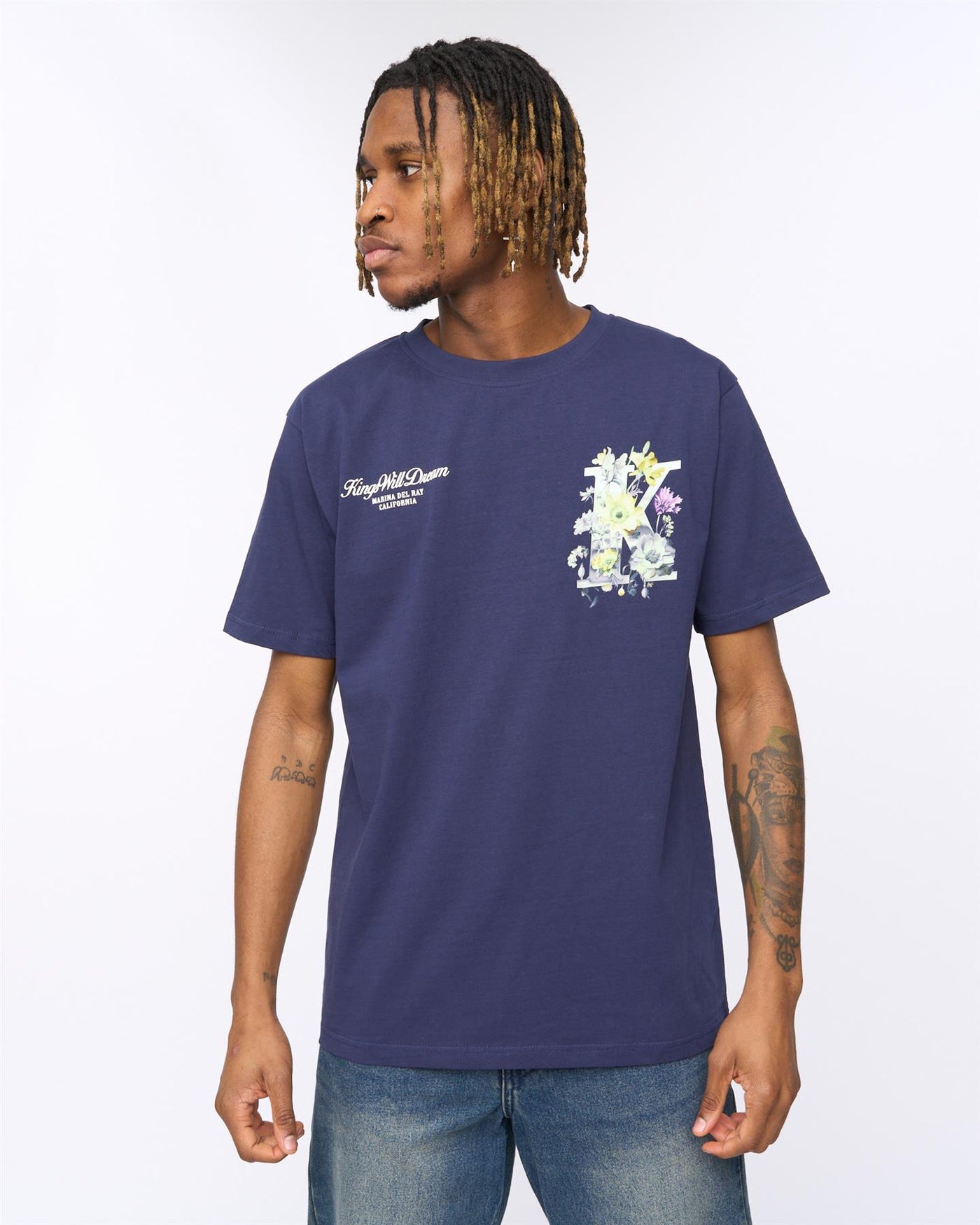 Mens Garden Relaxed Fit T-Shirt Navy