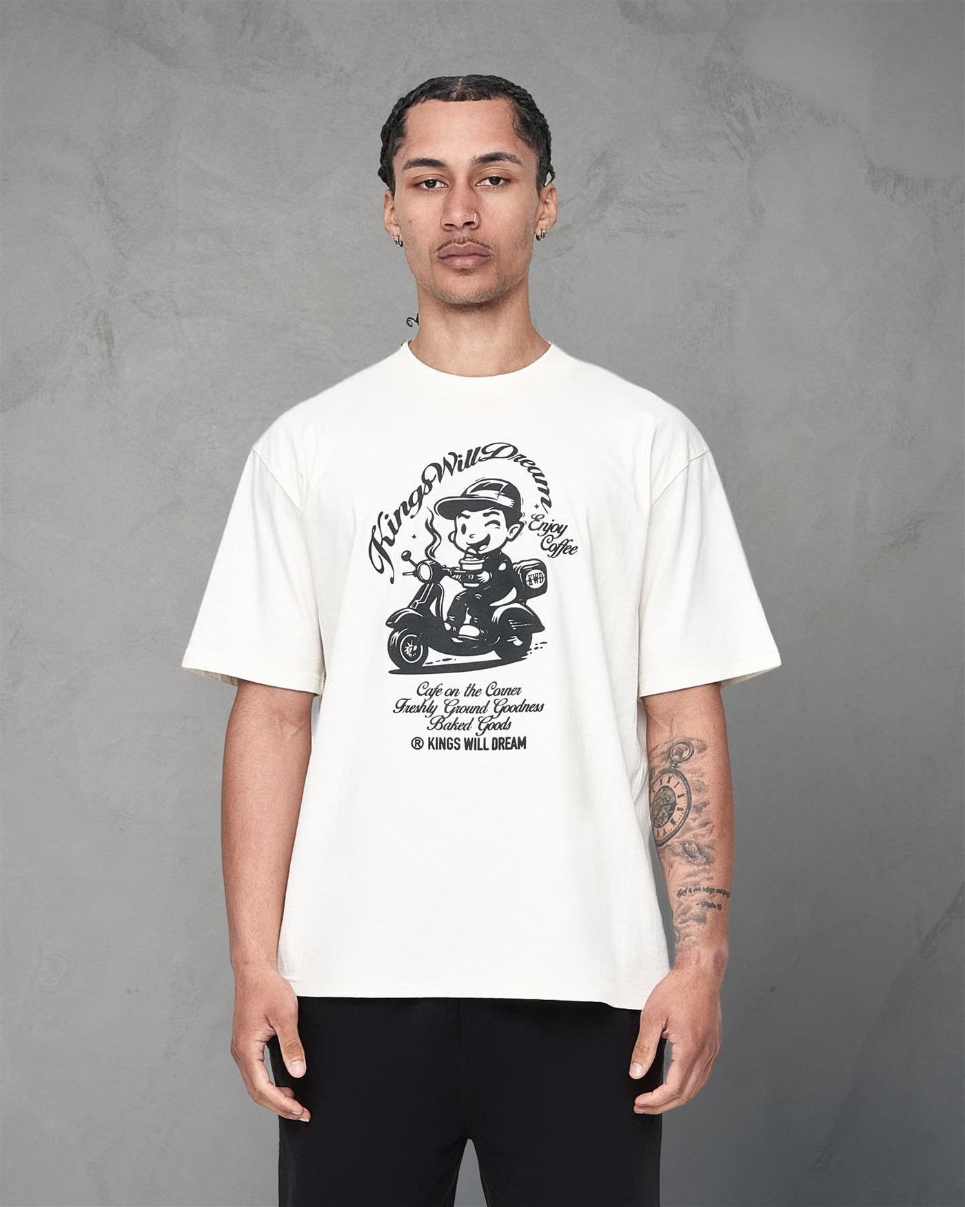 Mens Studio Cafe Boy T-Shirt White