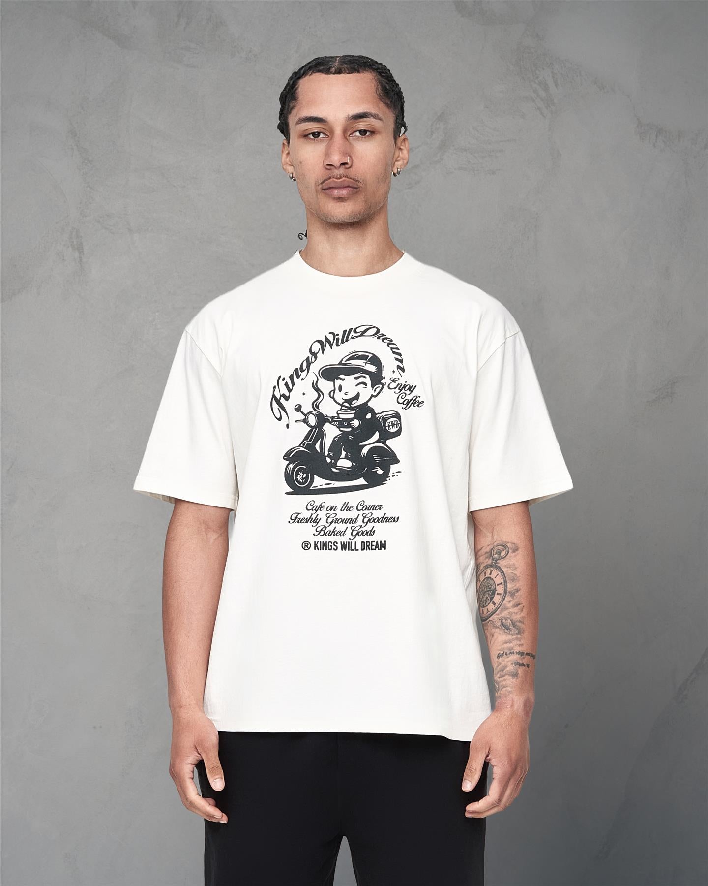 Mens Studio Cafe Boy T-Shirt White