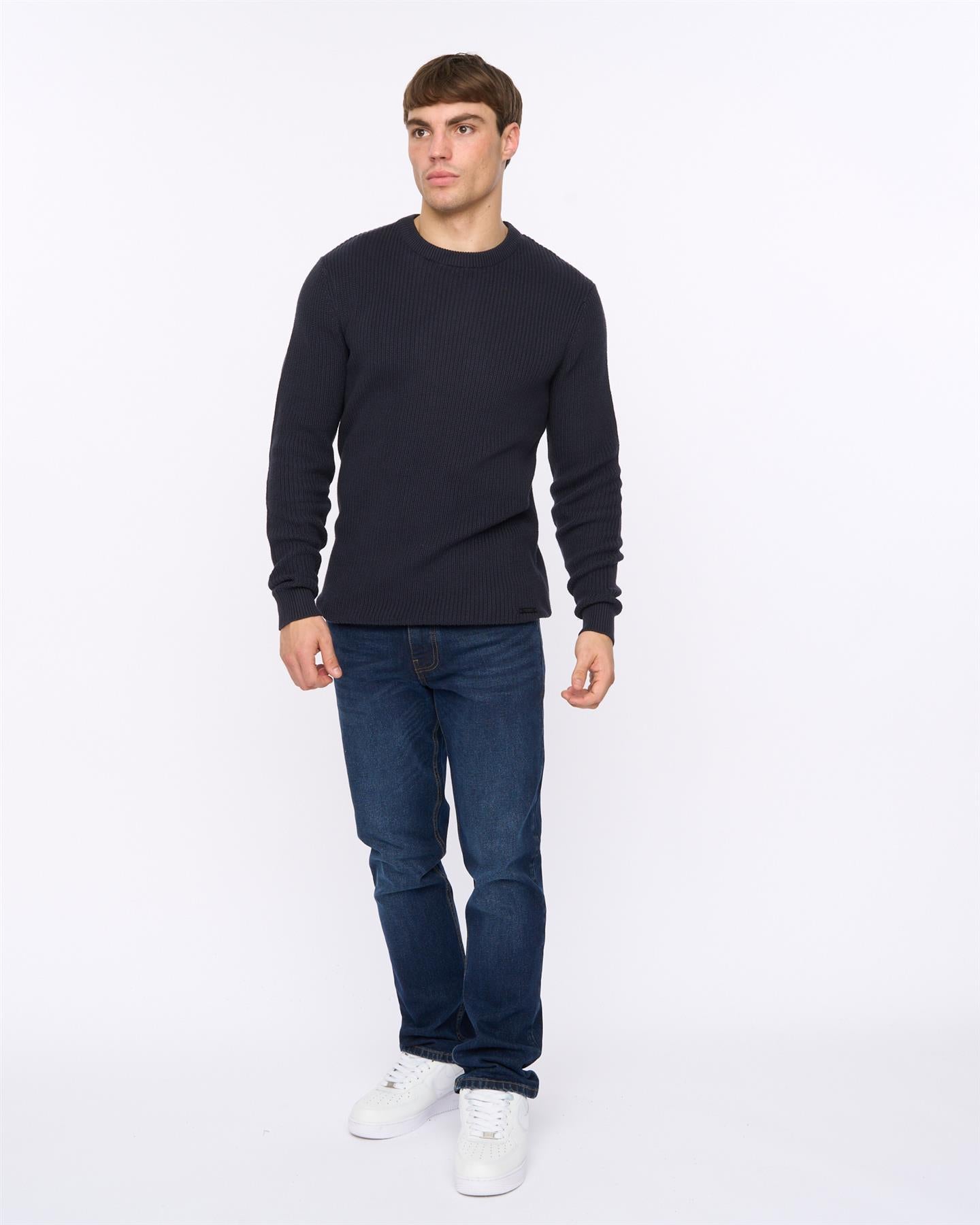 Mens Jampster Crew Knit Navy
