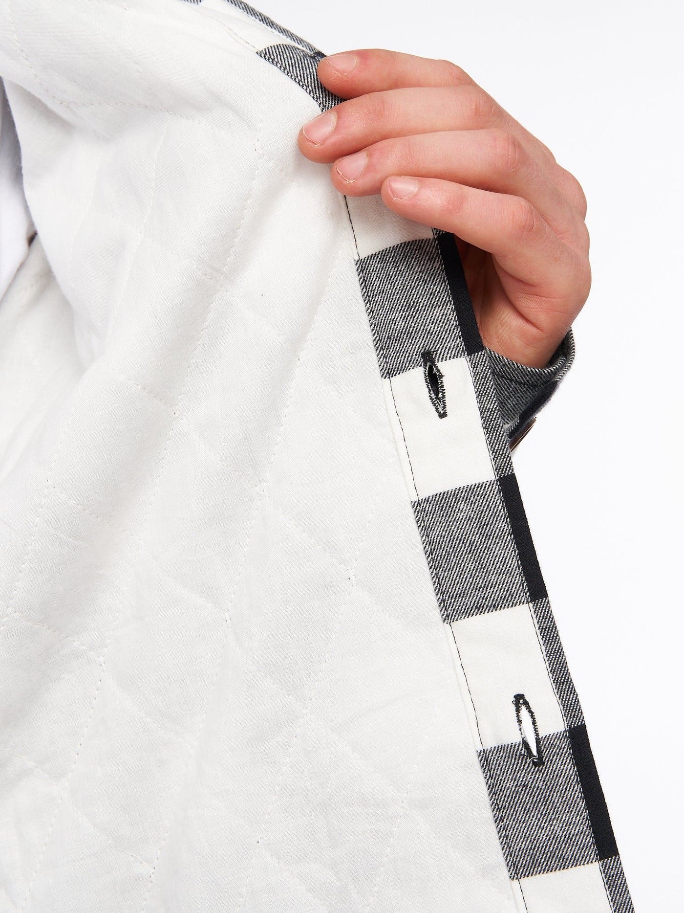 Demaro Check Lined Overshirt Black