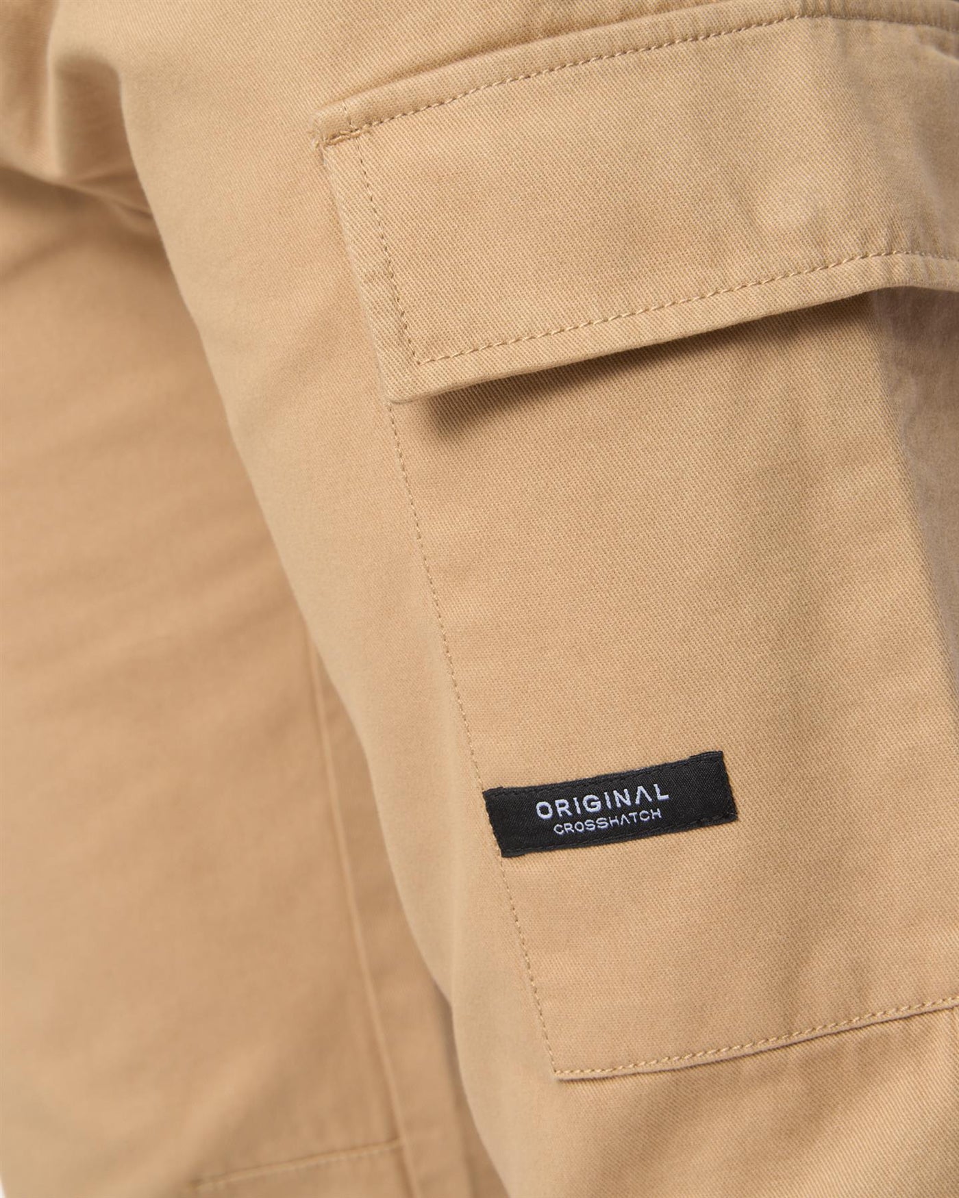 Mens Utilate Elastic Waist Cargos Stone
