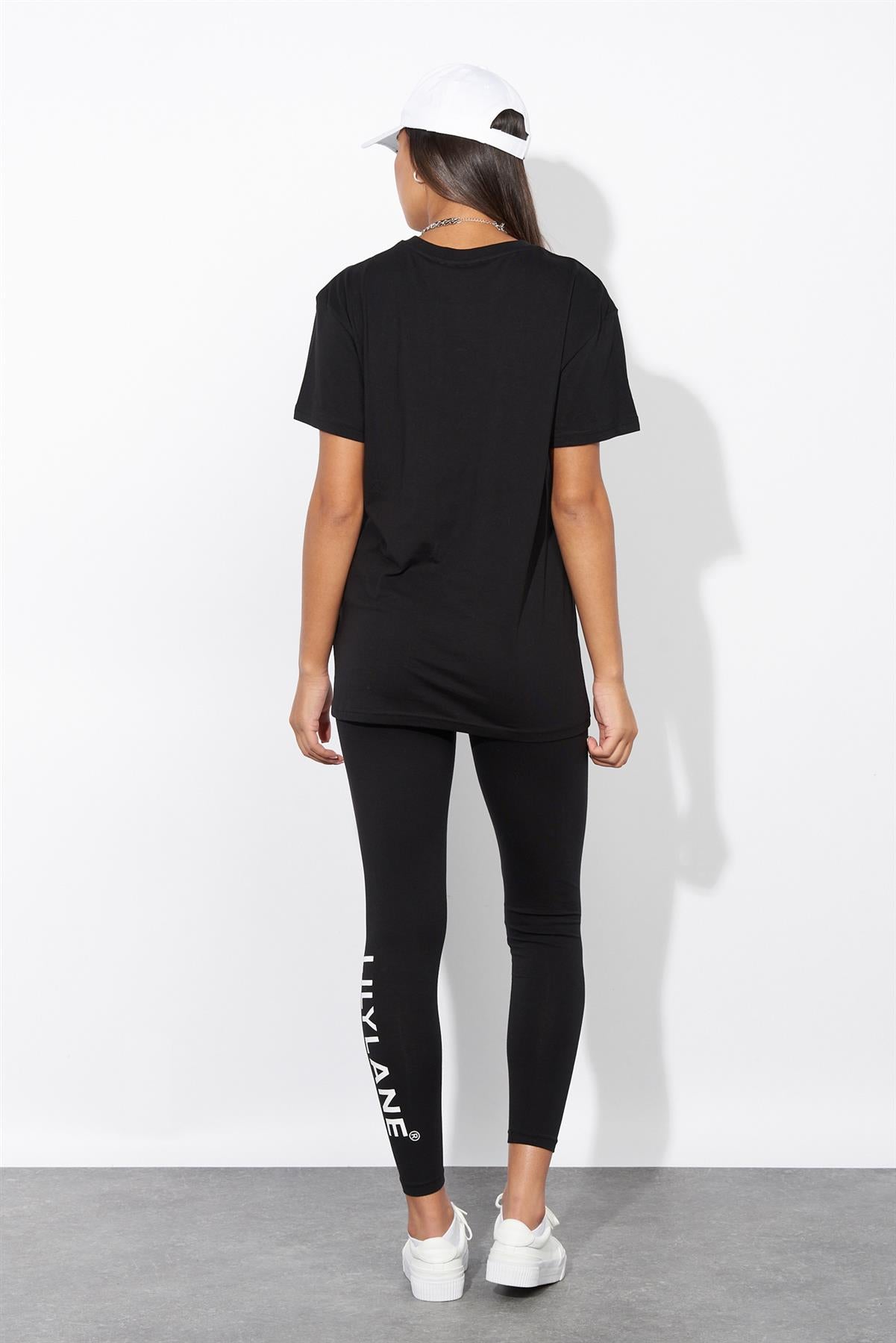 Ladies Lily Lane Eliana T-Shirt Black