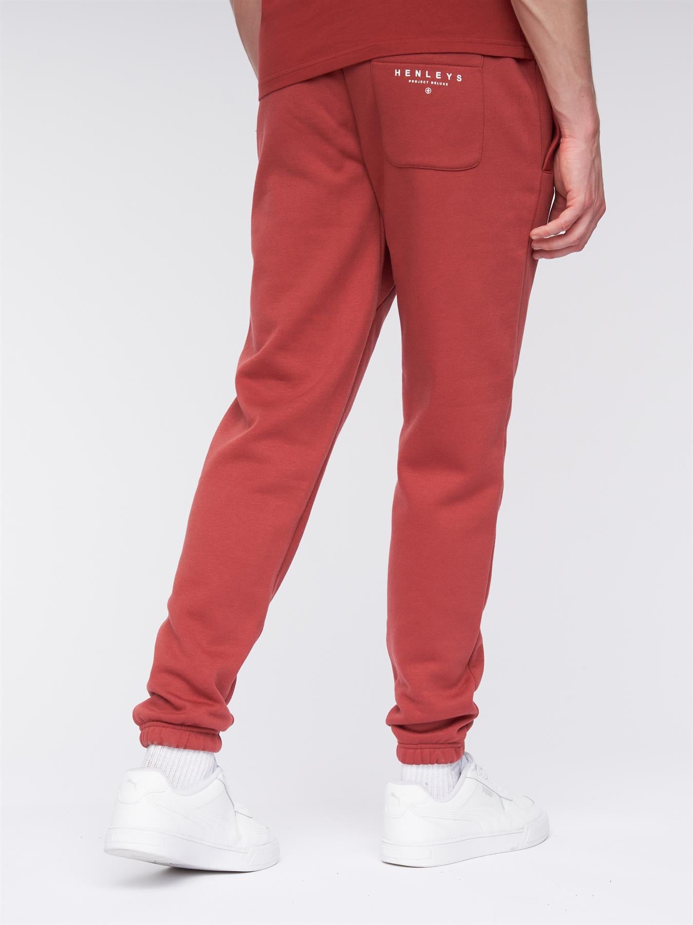 Mens Classhen Joggers Deep Red