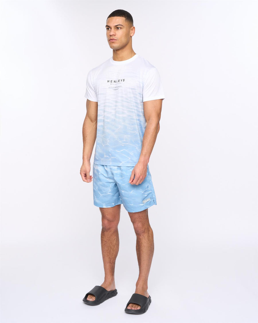 Mens Henpool Swim Shorts Denim Blue
