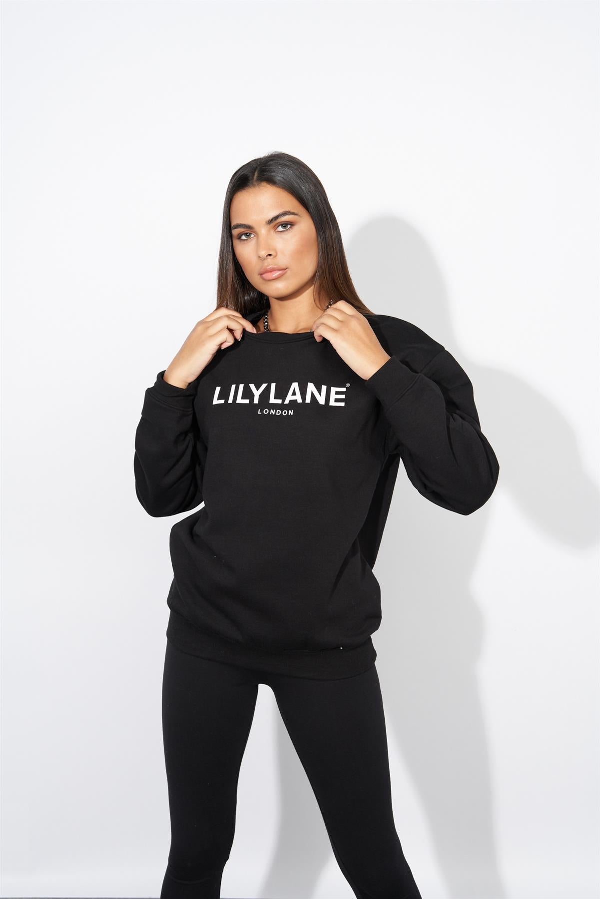 Ladies Lily Lane Valeria Crew Black