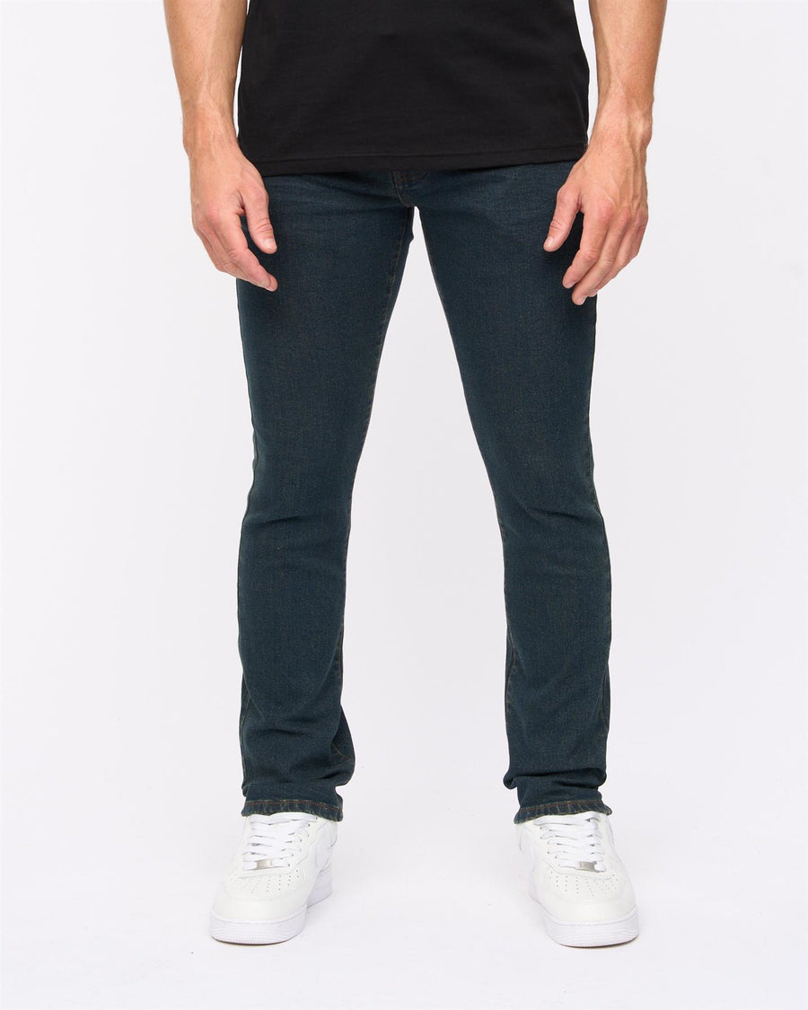 Mens Farrowed Stretch Denim Jeans Raw Wash