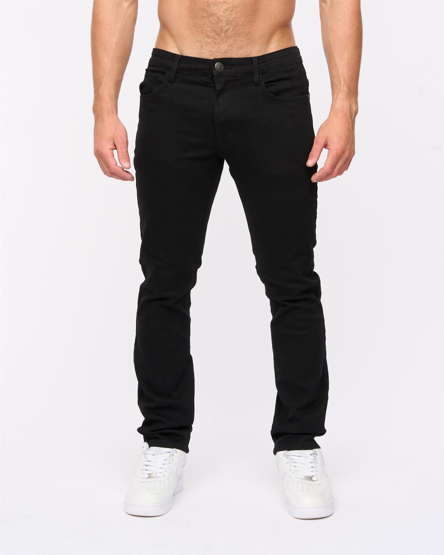 Mens Draker Straight Fit Jeans Black
