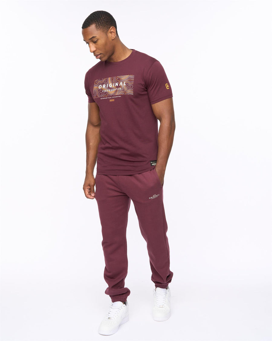Mens Mappedout T-Shirt & Joggers Set Raisin
