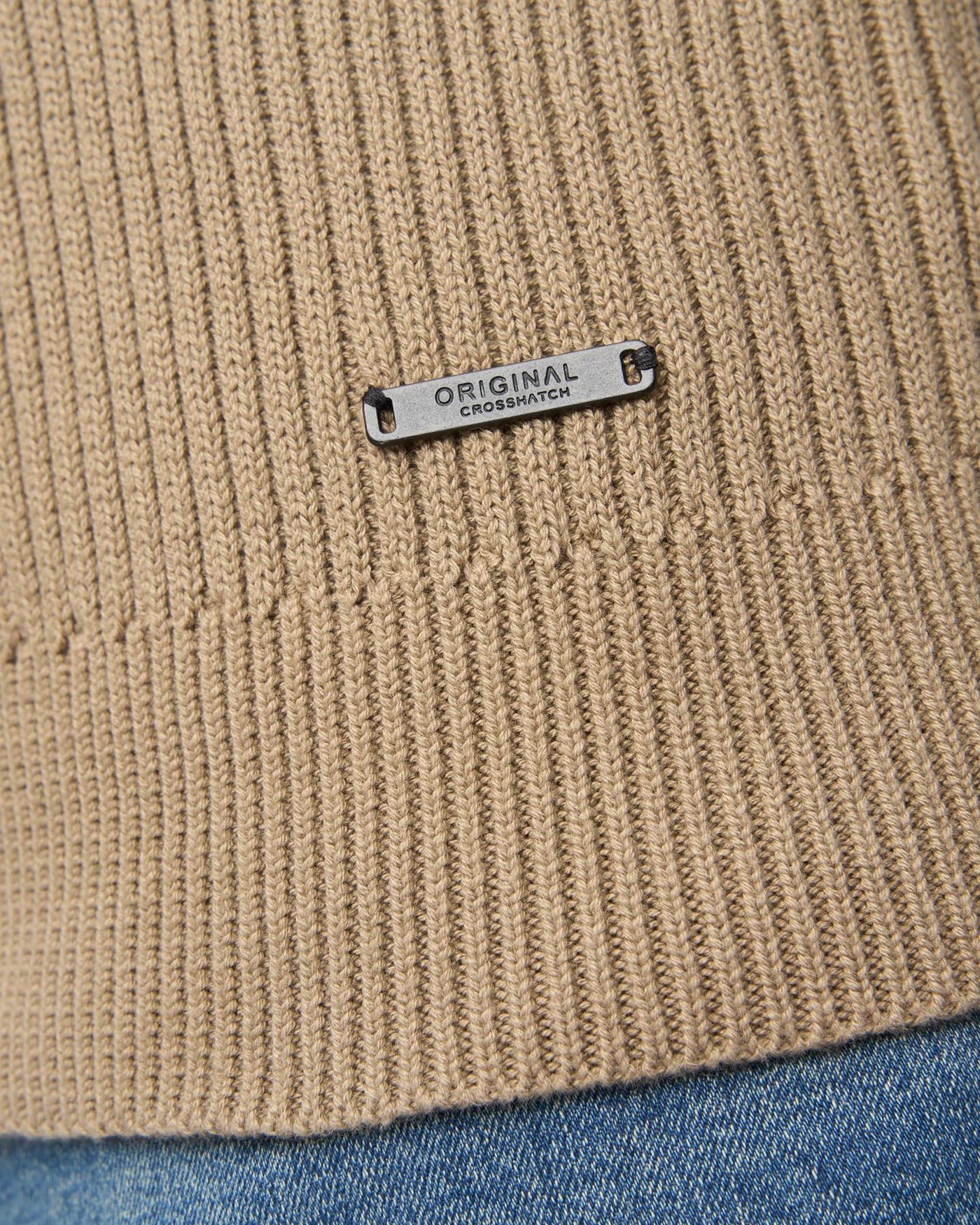Mens Wellburys Chunky Knit Taupe