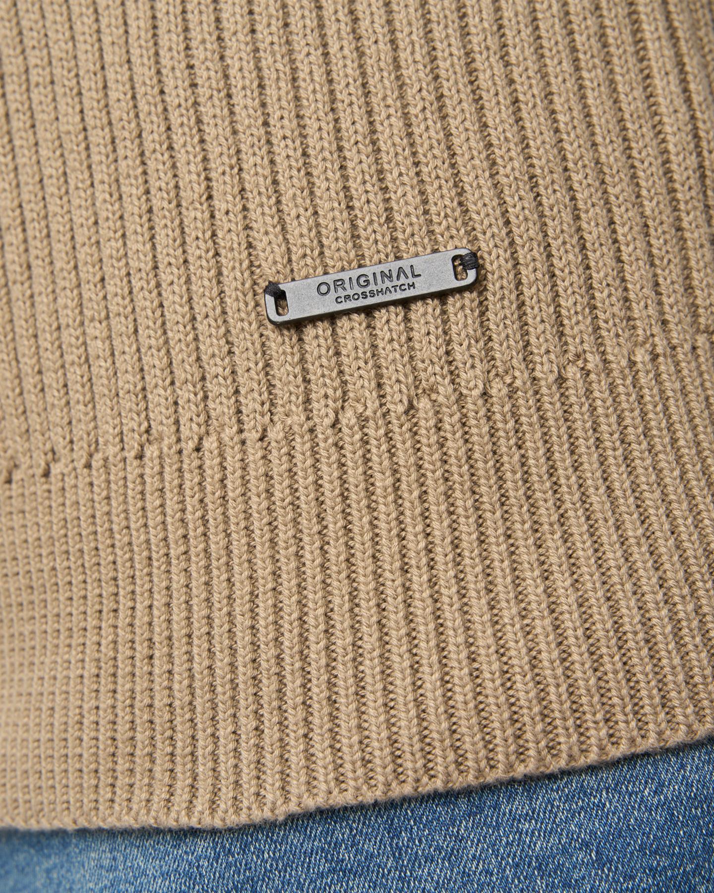 Mens Wellburys Chunky Knit Taupe