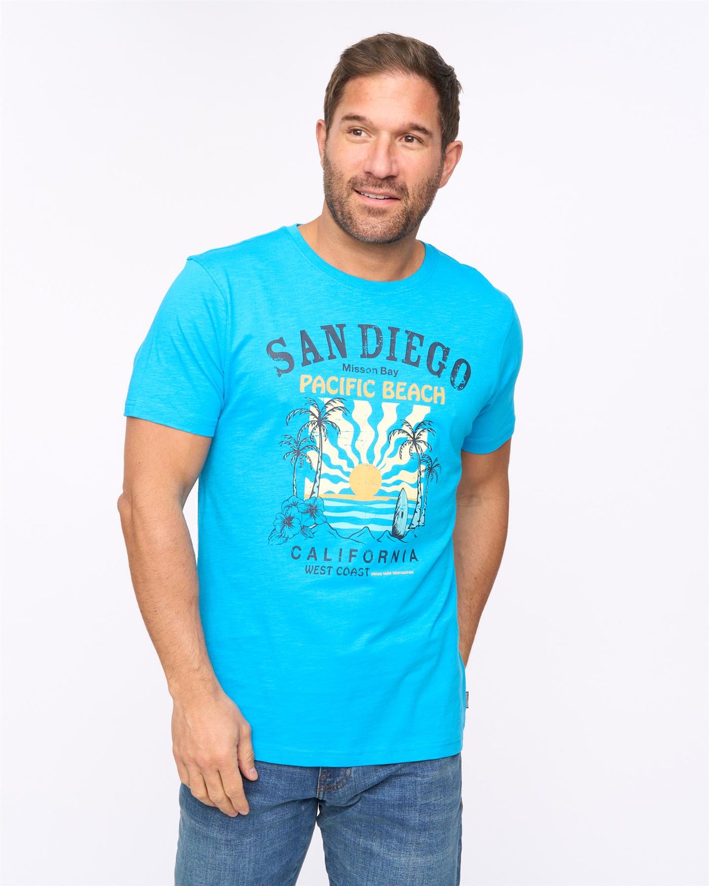 Mens Sandico T-Shirt Turquoise