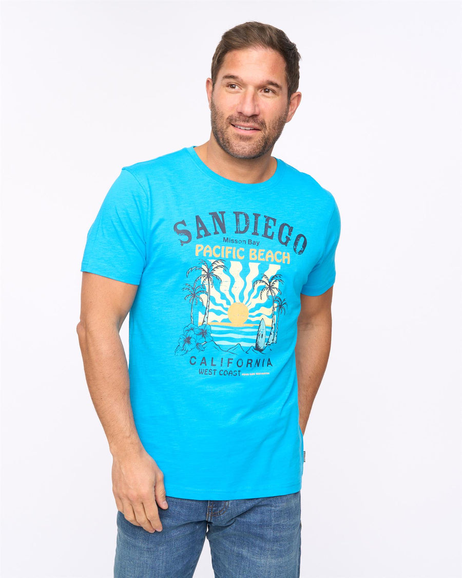 Mens Sandico T-Shirt Turquoise