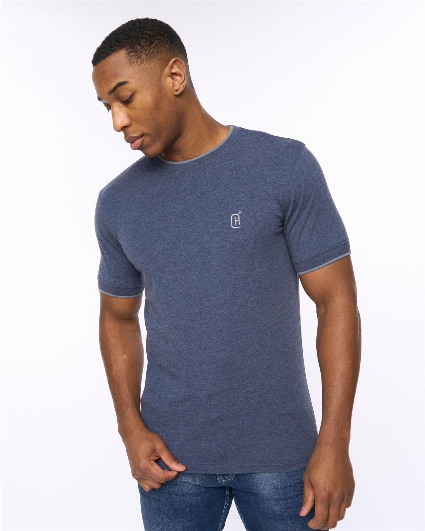 Mens Einstip T-Shirt Navy Marl