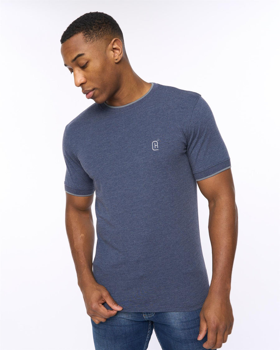 Mens Einstip T-Shirt Navy Marl