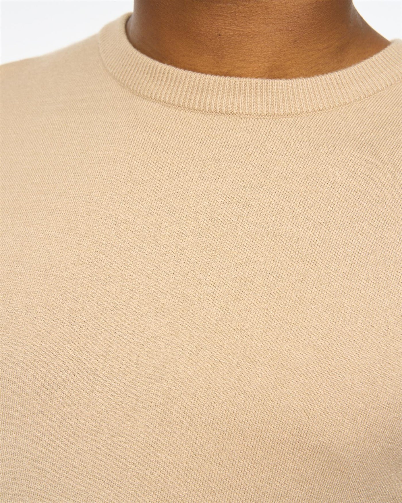 Mens Consenza Crew Knit Stone