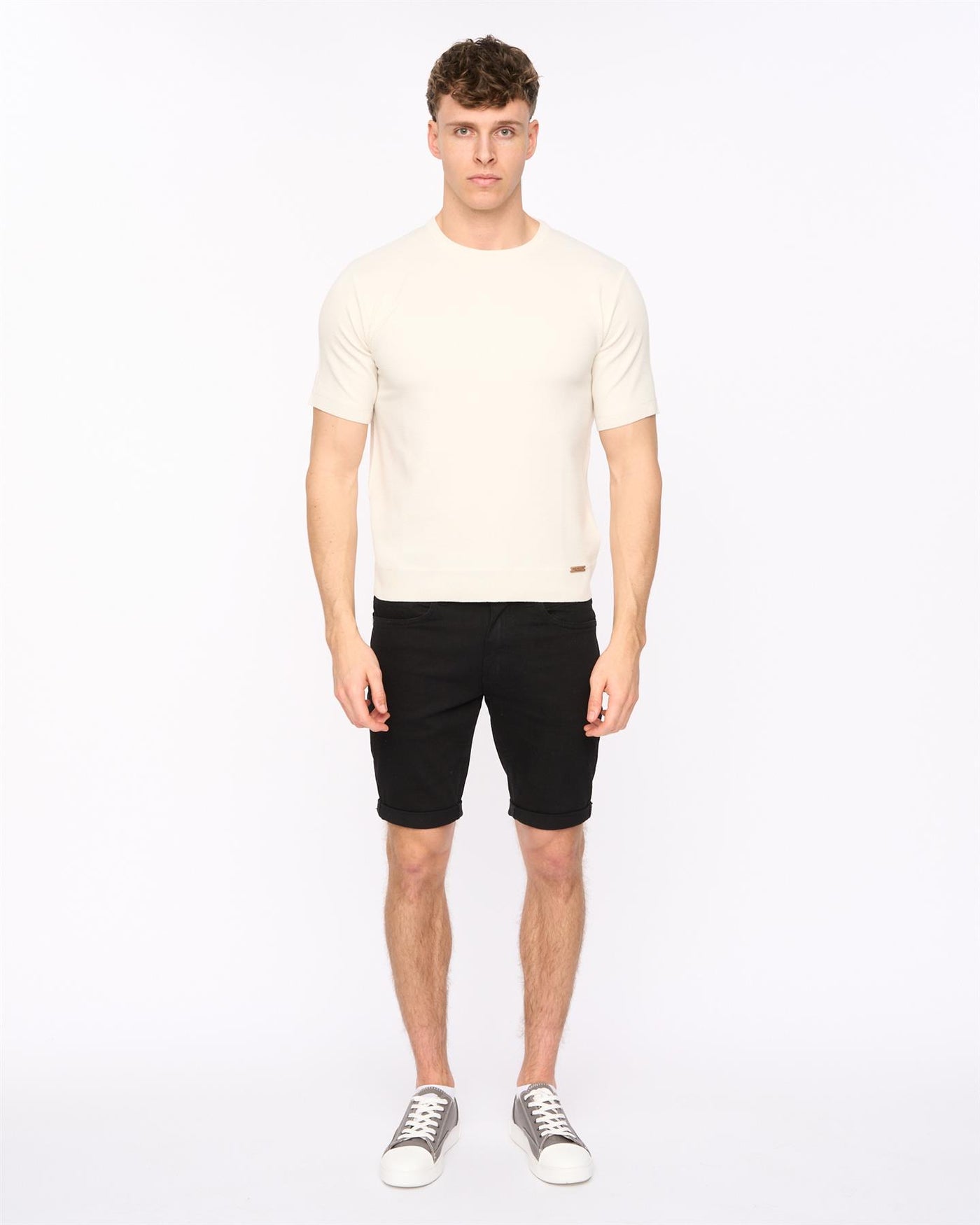 Mens Marvela Knit T-Shirt Light Stone