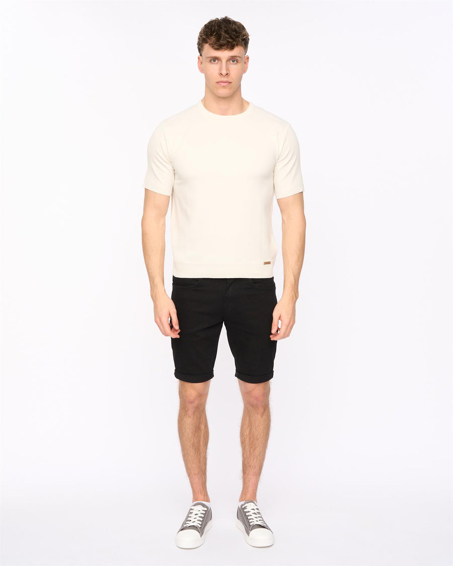 Mens Marvela Knit T-Shirt Light Stone