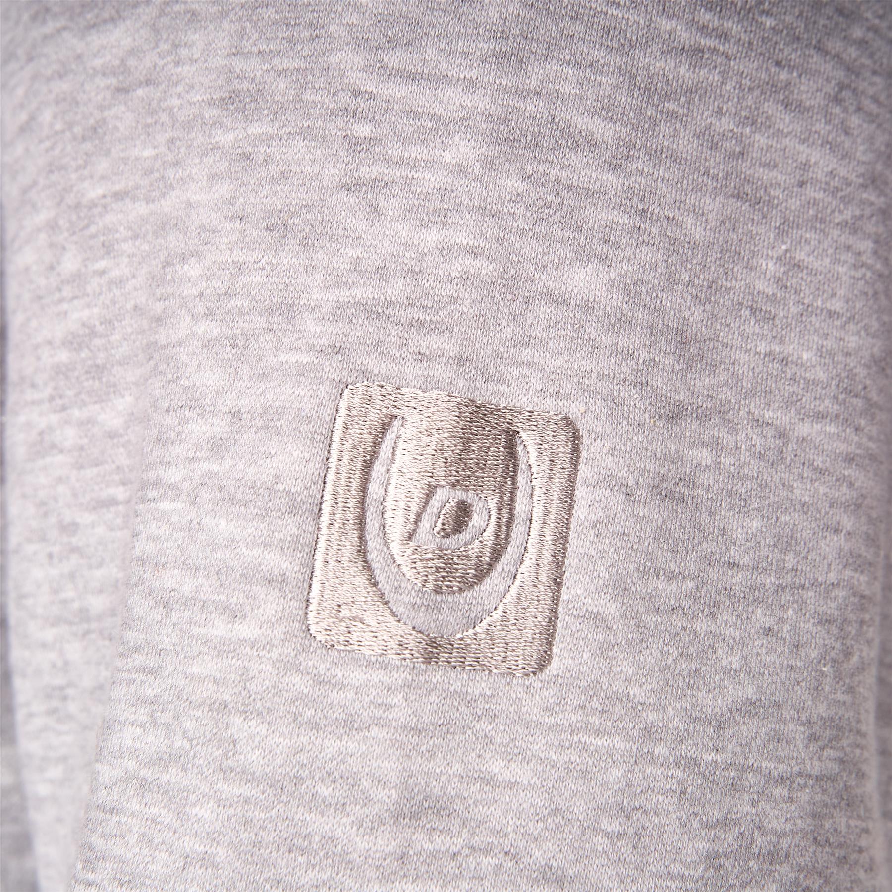 Mens Meleweres Snood Hoodie Grey Marl