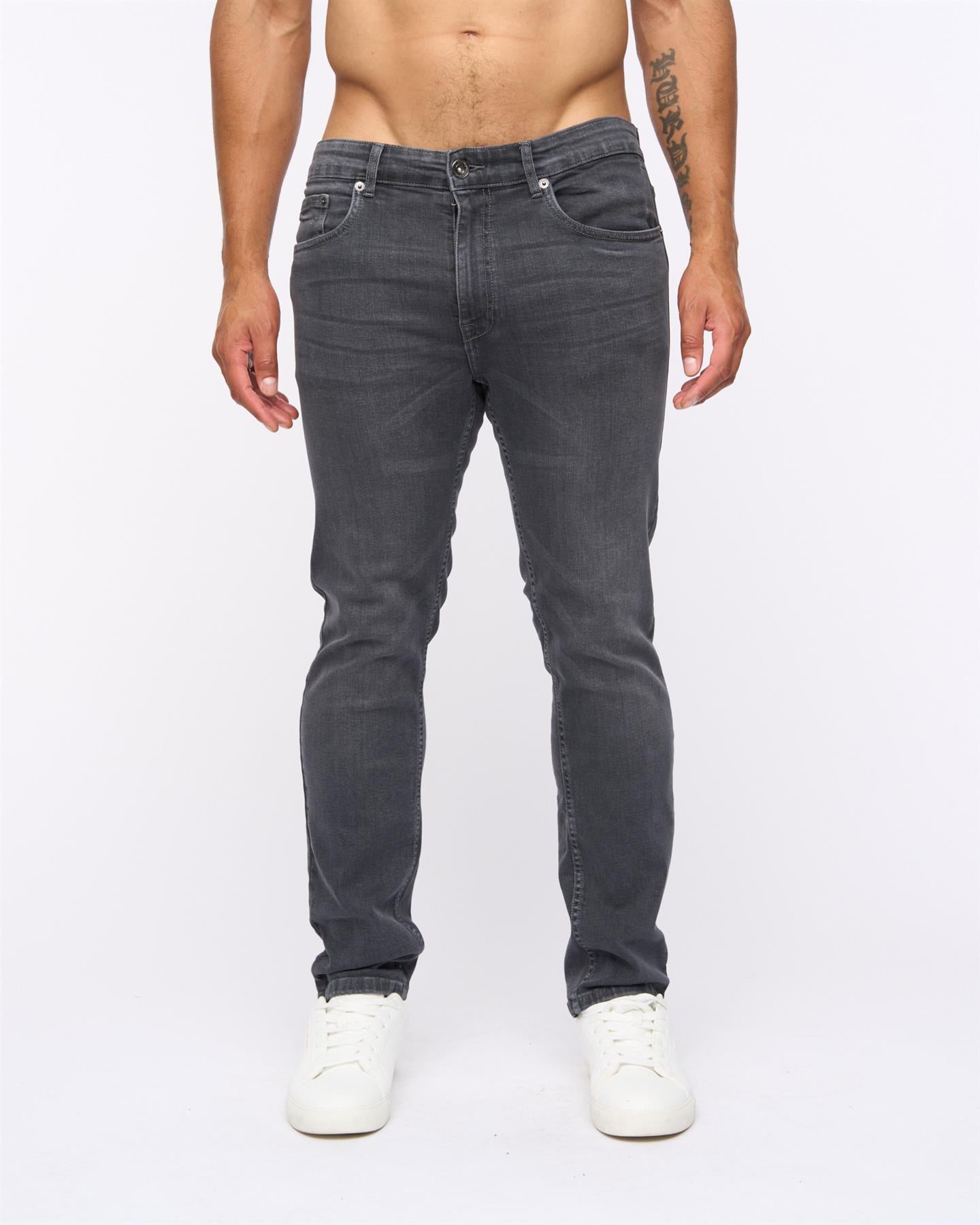 Mens Abingdon Slim Fit Jeans Grey