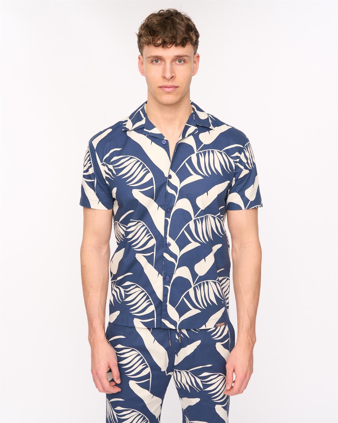 Mens Hopkinton Shirt & Shorts Set Navy