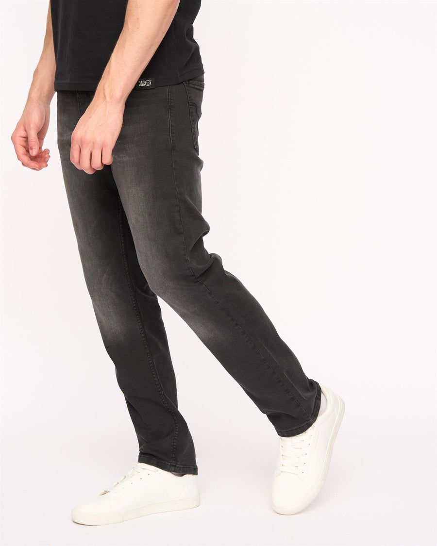 Mens Elix Straight Leg Jeans Black